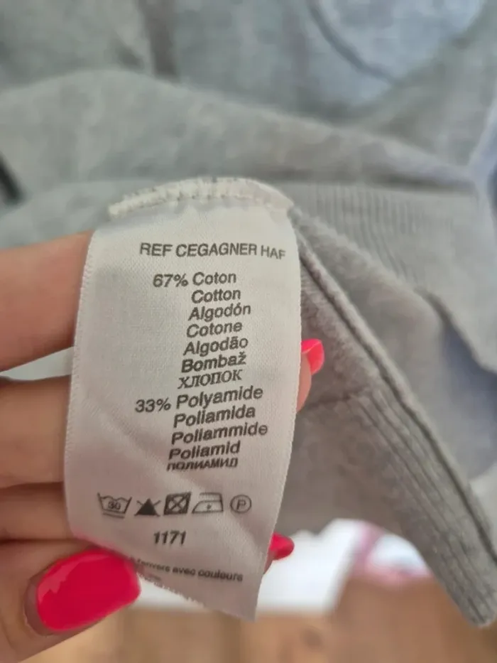 Pull CELIO col rond man homme 
Taille L gris - manches longues - photo numéro 5