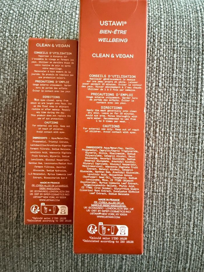 Lot soins visage éclat – Masque 5-en-1 + Brume bouclier – NEUFS – Ustawi - photo numéro 2