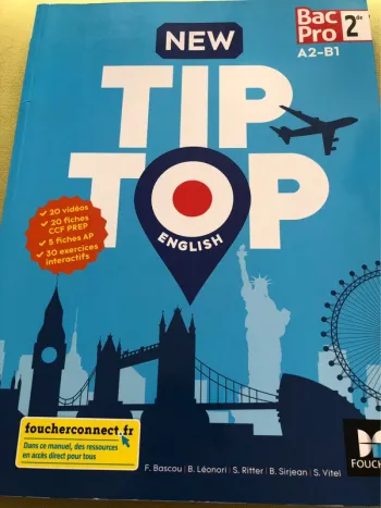 Cahier livre new tip top english bac pro 2