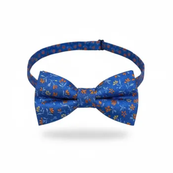 Nœud papillon Bayard Bleu Motif Floral Homme Taille Unique Neuf 