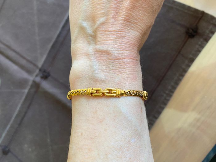 Bracelet vintage en métal doré - photo numéro 3