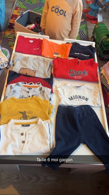 Lot vêtements 6 moi garçon