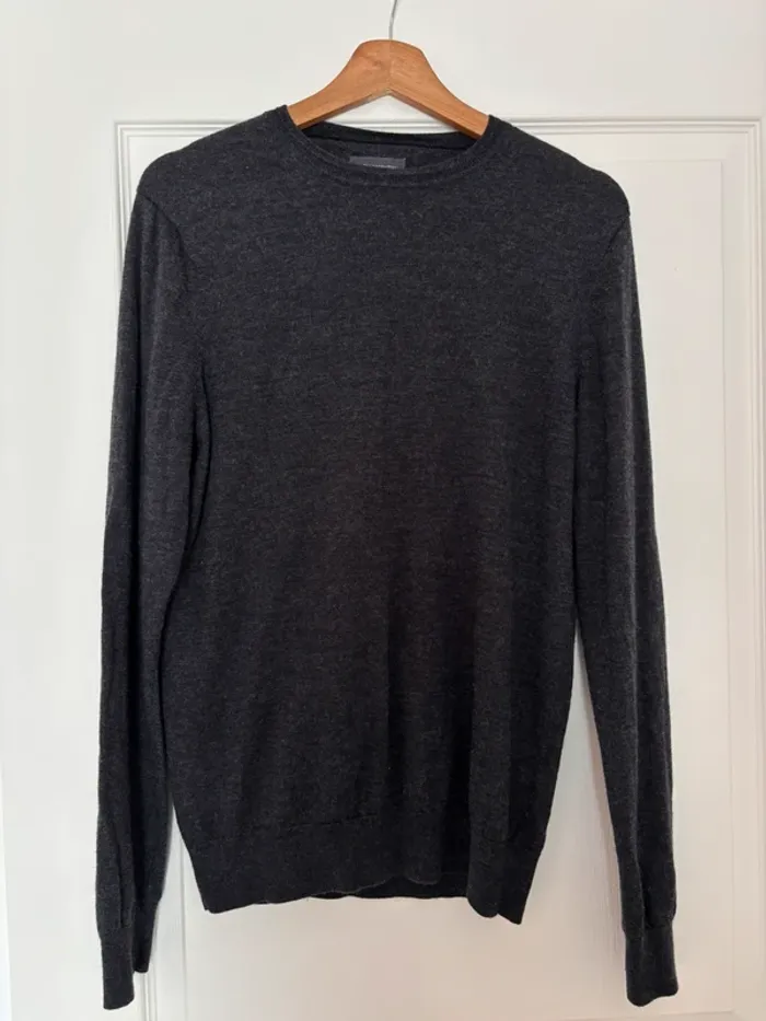 Pull gris anthracite laine de mérinos Devred taille L