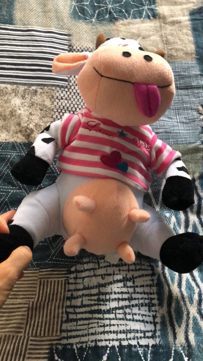 Peluche vache - position assise 30 cm - photo numéro 4