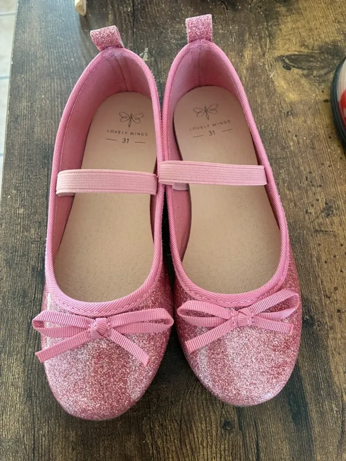 Ballerines rose pailletée