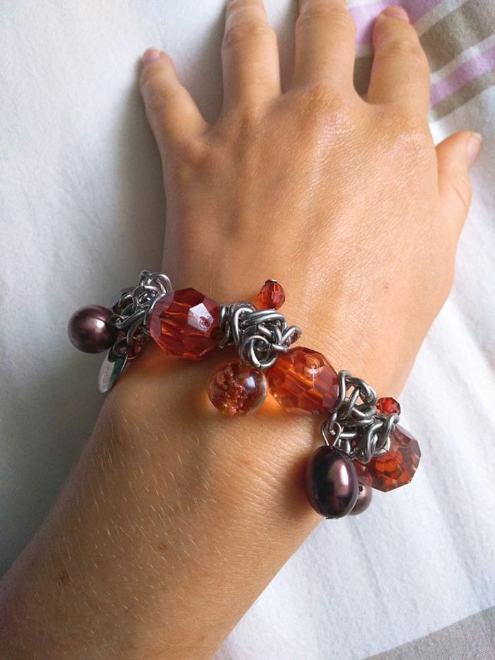 Bracelet marron orange