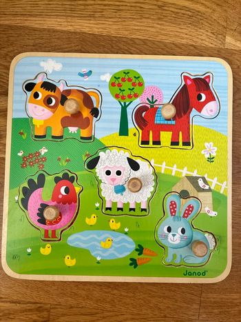 Puzzle en bois ferme du bonheur 