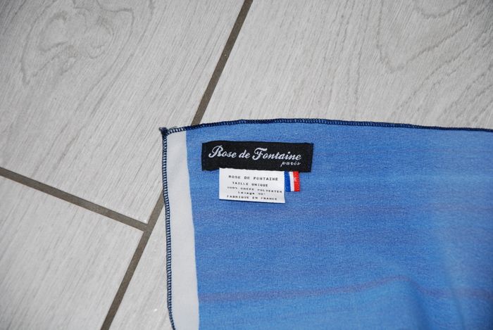 foulard carré rose de fontaine paris vintage - photo numéro 2