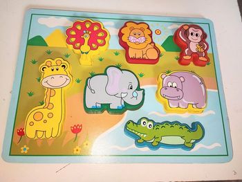 Puzzle en bois animaux de la jungle