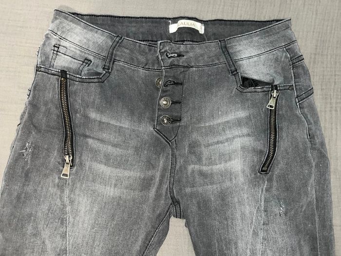Jean gris effet délavé - photo numéro 2