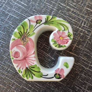 Vase soliflore lettre C #260405