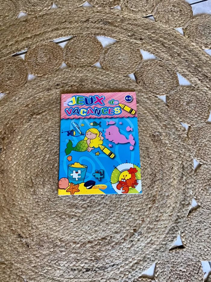Livre jeux de vacances pour les 4/6 ans multi activités