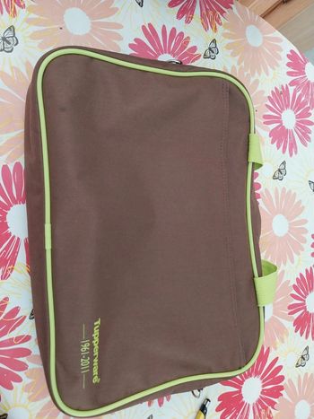 Porte documents marron vert