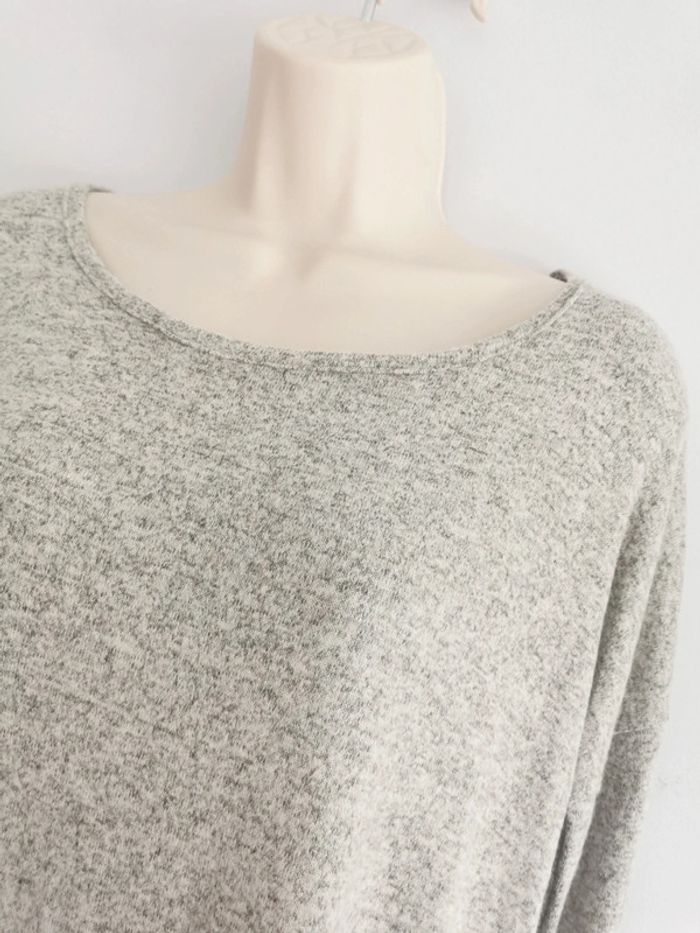 Pull fin gris moucheté Ardene Fermeture zippée dans le dos Taille XS - photo numéro 2