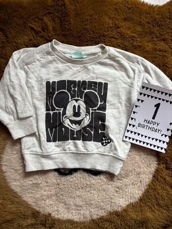 Sweat fin gris Mickey DISNEY t.12m