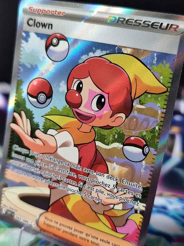 Carte pokémon neuve 🇨🇵 Clown 136/086 Flammes Blanches - photo numéro 3