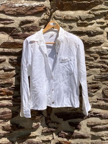 Chemise blanche à épaulette vintage