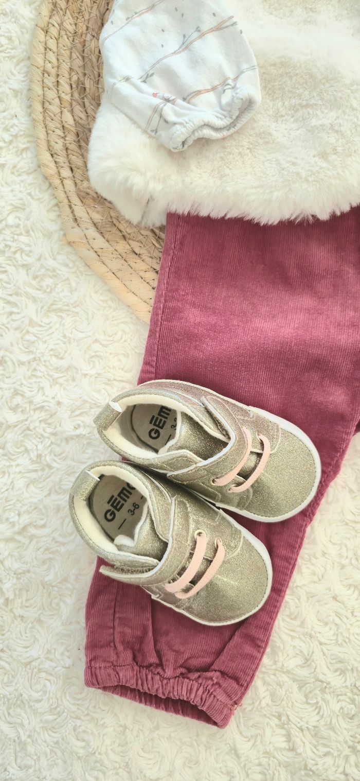 Ensemble pantalon, veste fourrure, tee-shirt 6 mois - photo numéro 5