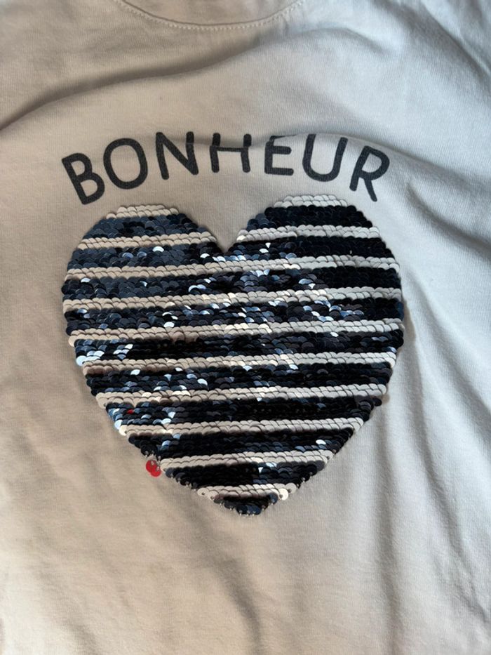 T-shirt bonheur 8 ans - photo numéro 5