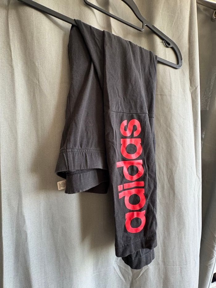 Legging adidas noir logo rose - photo numéro 3