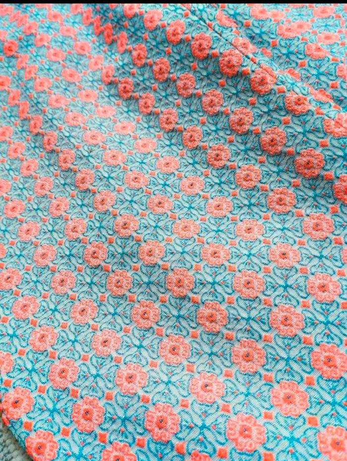 Pantalon Chino - Bleu Corail fluo  -  fleuri  - Paul&Joe  - T40  - Parfait  état - photo numéro 5