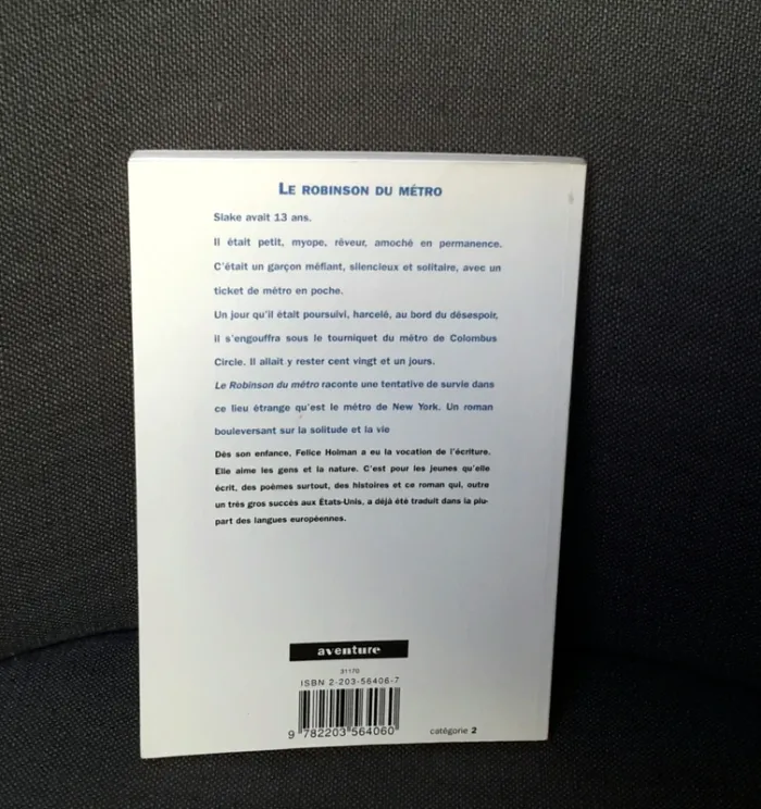 Livre Dès 12 ans Le Robinson du Métro - photo numéro 2