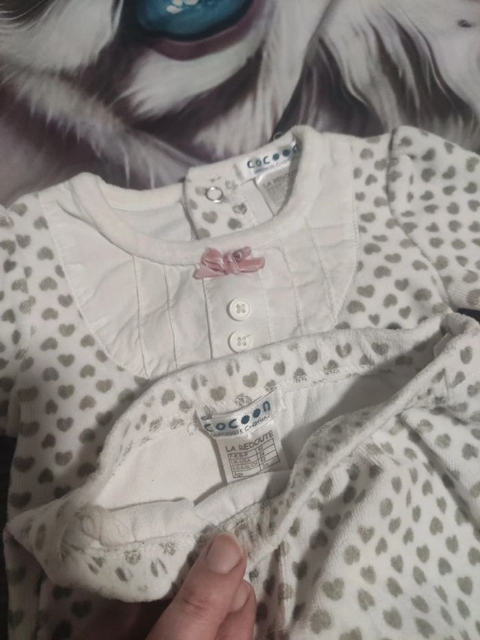 Pyjama 2 pièces velours 3 mois - photo numéro 2