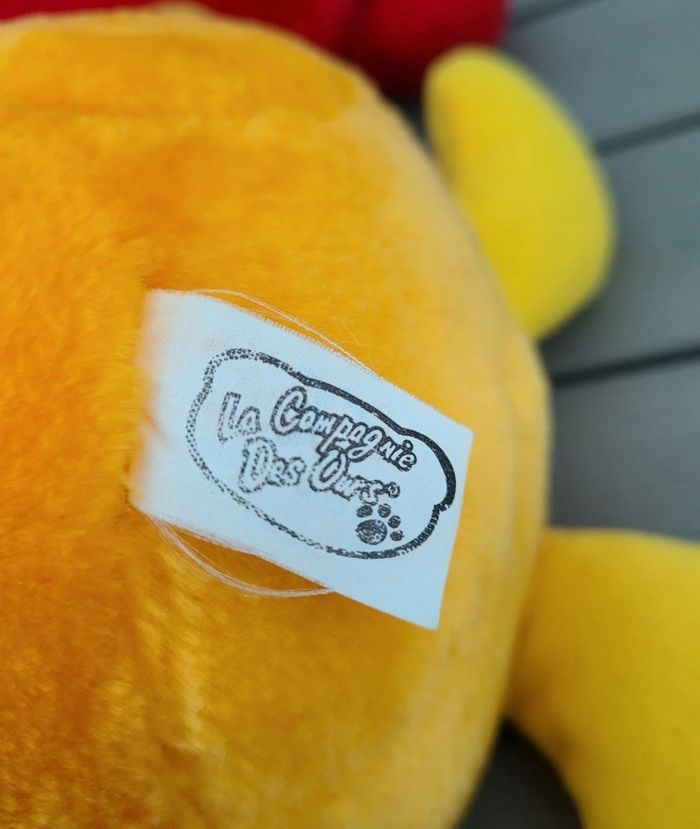 Lot de 2 peluche poivrons rouge et jaune - photo numéro 3