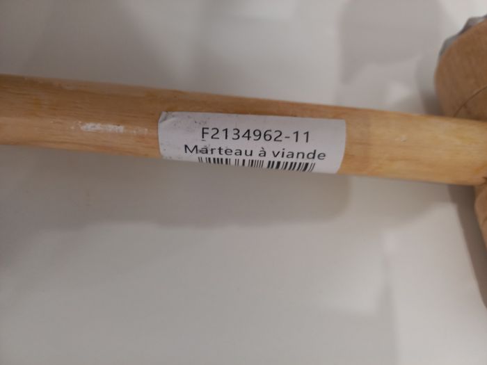 Marteau à viande neuf - attendresseur de viande double face - photo numéro 2
