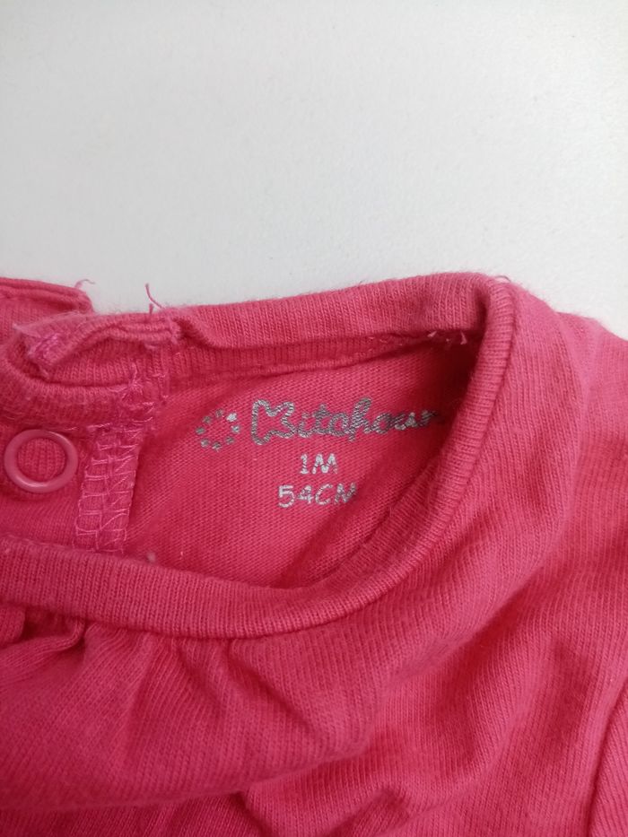 Tee-shirt rose, 1 mois, kitchoum - photo numéro 2
