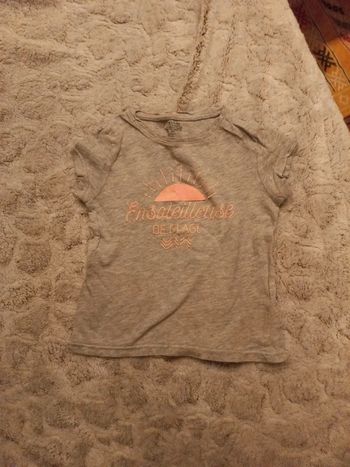 T-shirt fille 3 ans theme été plage soleil