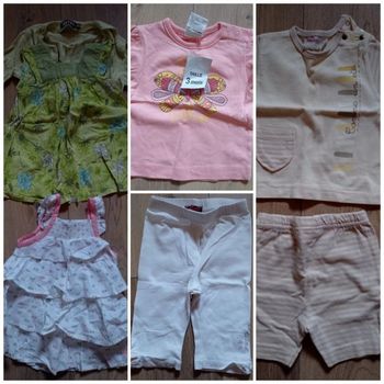 Lot vêtements bébé fille 3 mois printemps été