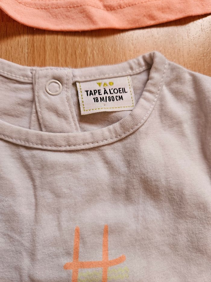 Lot de 2 t-shirts 18 mois tape à l'œil - photo numéro 5