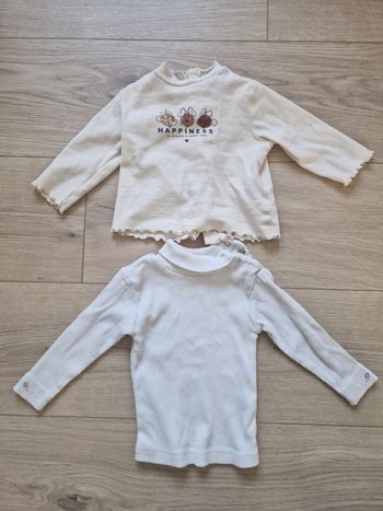 Lot de 2 t-shirts bébé col montant Disney 6 mois