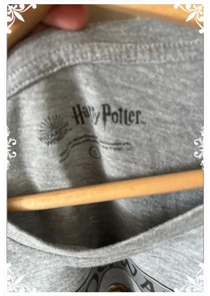 T-shirt gris Harry Potter - blason Poudlard - Taille L - photo numéro 4