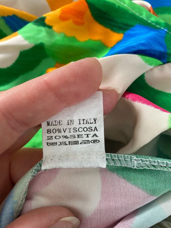 Pantalon fluide soyeux multicolore senes taille unique - photo numéro 6