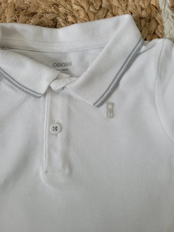 Polo blanc obaibi 3mois - photo numéro 2