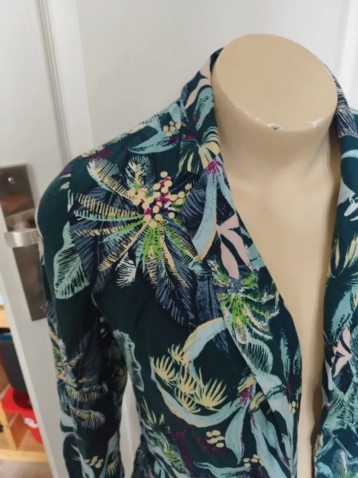 Veste legere imprimée tropical Promod T36 - photo numéro 4