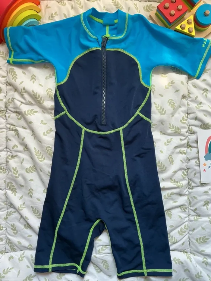 combinaison anti uv bleu et bleu marine 8 ans nabaiji - photo numéro 3