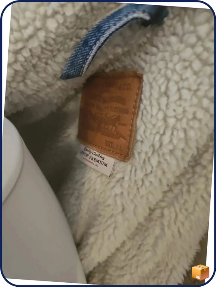 Veste en jean Levi's bleu clair fourré Xl homme - photo numéro 6