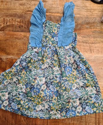 Robe courte tunique fleurie 100cm 3ans