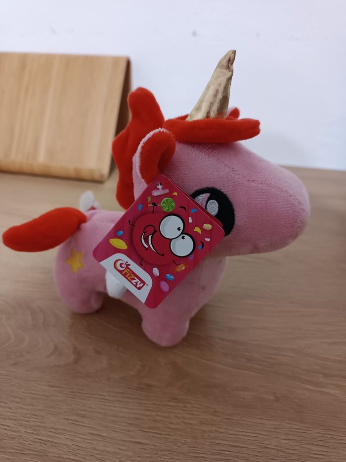 Peluche licorne rose Fizzy – neuve avec étiquette - photo numéro 2