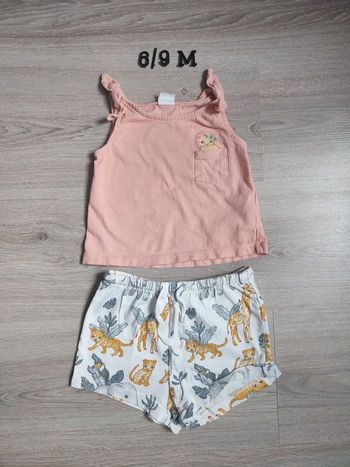 Ensemble d'été pour bébé fille, H&M taille 6/9 mois