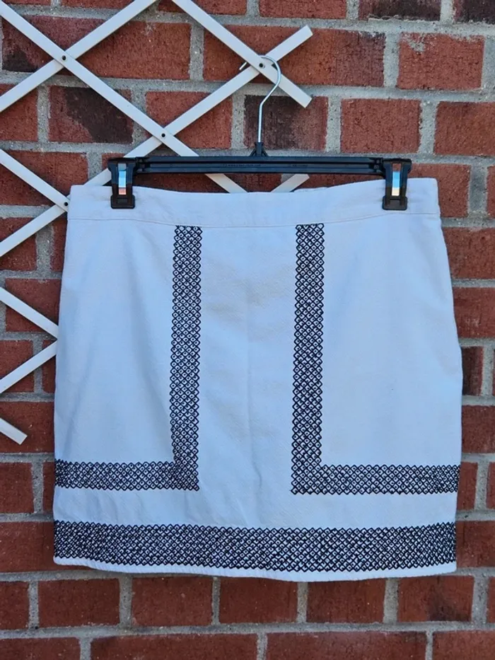 Jupe courte blanche à perles Camaïeu taille 42/XL