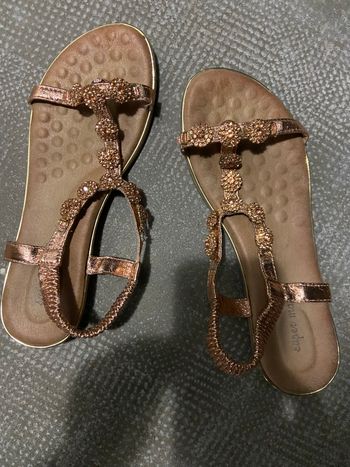 Sandale doré bronze