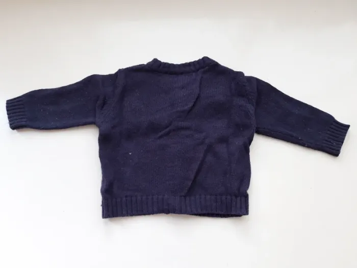 Gilet Absorba jacquard moderne bleu marine bébé 9 mois 71 cm, idéal demi-saison, moderne - photo numéro 3