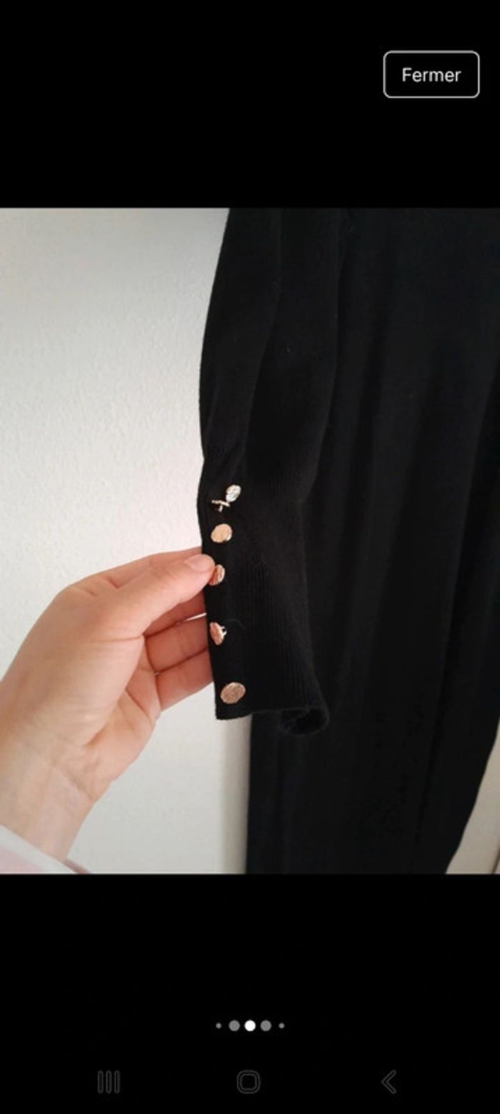 Robe longue noire bouton doré taille 38-40 🌹 - photo numéro 5
