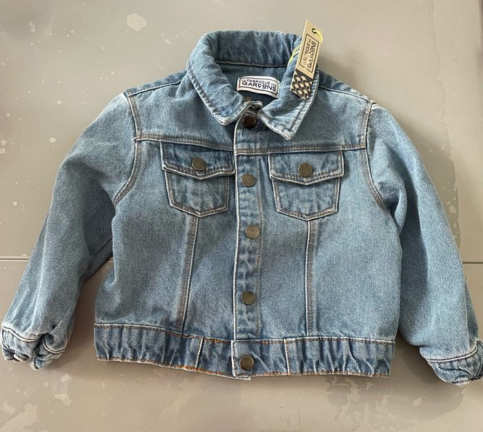 Beau blouson garçon en jean T 3 ans La Fabrique des Garçons Neuf