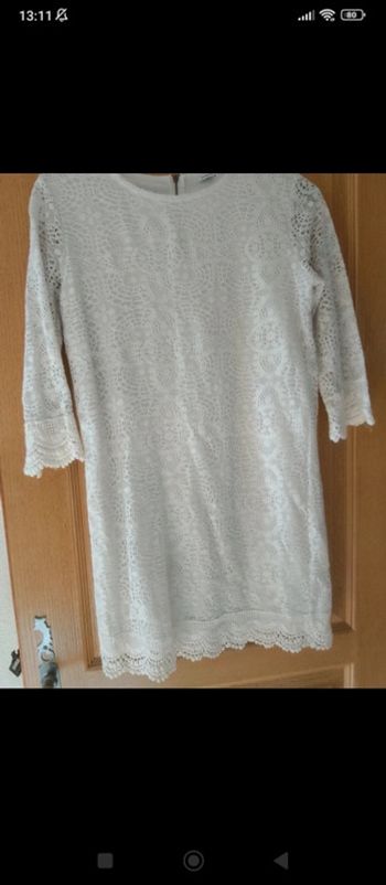 Robe en dentelle doublée blanche Pimkie taille 38