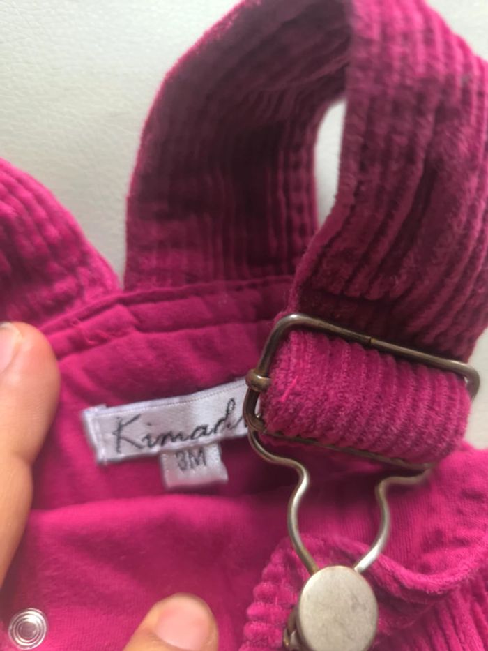 Salopette robe rose profond 3 mois - photo numéro 2